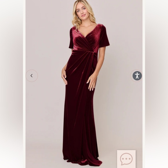 Revelry Dresses & Skirts - Revelry Giselle Velvet Dress in Burgundy